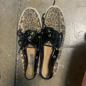 Cheetah print sperrys